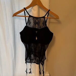 Adore Me Black Lace Bustier Size XL
